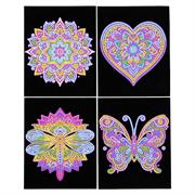 DIAMOND DOTZ - Dotzies Flock Neon Mandalas - 25 x 20cm